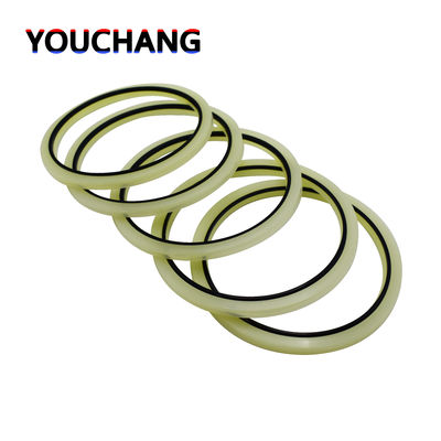 PU POM Hby Buffer Seal Kuning Excavator Track Adjuster Oil Seal Untuk Kendaraan Komersial